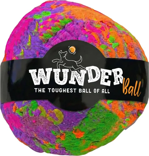 WACKYwalk'r WUNDERball Juguete Duradero de Buscar para Perros – Pelota de Goma Natural Indestructible, Más Segura que las Pelotas de Tenis, Flota