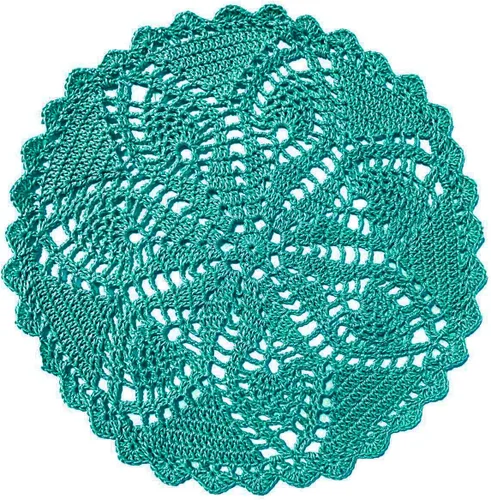Miniatura 24 de Mantel Individual de Encaje de 11 a 12 Pulgadas Tapetes de Mesa Redondos Hechos a Mano Tapete de Ganchillo Cocina Vajilla Posavasos para Taza
