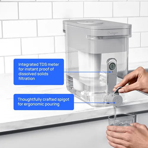 Miniatura 7 de Culligan con tecnología ZeroWater - Dispensador de filtro de agua de 22 tazas de 5 etapas – Incluye filtro de agua avanzado certificado para reducir