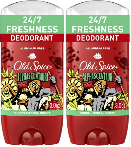 Miniatura 12 de Old Spice Desodorante sin aluminio para hombres, protección contra olores 24/7, frescura 24/7 y aroma duradero, se pone transparente, Alphascentauri