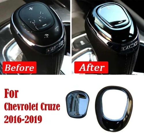 Miniatura 2 de para Chevrolet Cruze 2016 2017 2018 2019 Perilla de Cambio de Marcha de Palanca de Cambio de Nivel de Leva de Titanio Negro