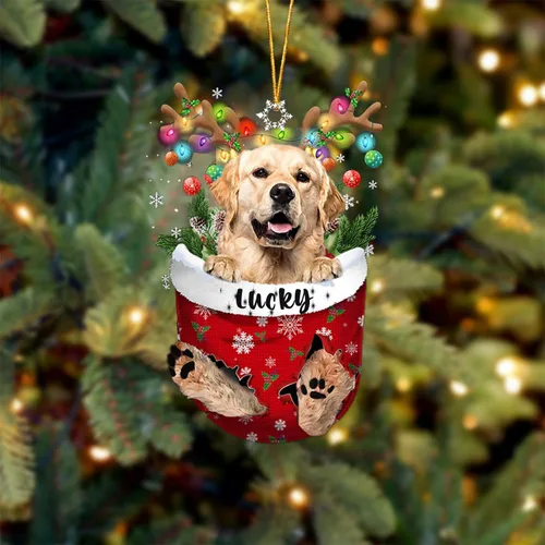 Miniatura 143 de Adorno de Navidad personalizado para perro Airedale Terrier en bolsillo de nieve, adorno para árbol de Navidad, idea de regalo para amantes