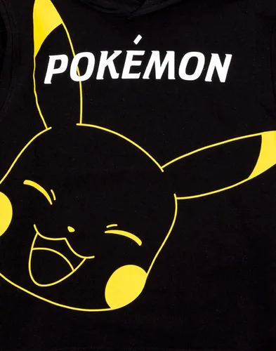 Miniatura 6 de Pokemon Sudadera con capucha para niños y niños, diseño de Pikachu, color negro