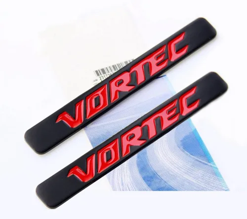Yoaoo 2 paquetes de emblemas Vortec OEM negros y rojos 3D compatibles con camioneta Silverado Sierra 2500Hd Liter Badge