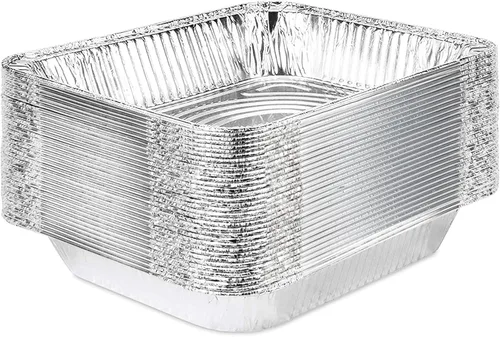 Stock Your Home Sartenes de aluminio de 9 x 13 (paquete de 20) – Bandeja de papel de aluminio desechable y reciclable – Sartenes profundas de mesa