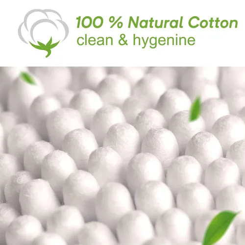 Miniatura 4 de 800 Hisopos de Algodón de Bambú - Bastoncillos de Algodón Orgánico Natural con Puntas Dobles, Hipoalergénicos, Hisopos Biodegradables para Limpieza