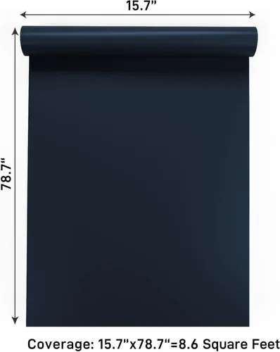 Miniatura 9 de VaryPaper Papel tapiz azul marino de 15.7 x 78.7 pulgadas, papel adhesivo azul moderno para armarios, impermeable, autoadhesivo, extraíble