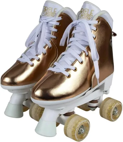 Miniatura 4 de Circle Society Adjustable Kids Roller Skates, Sizes 12-3 & 3-7 US, Indoor & Outdoor Roller Skates, Comfortable Lace-Up Design for Beginners, Fun