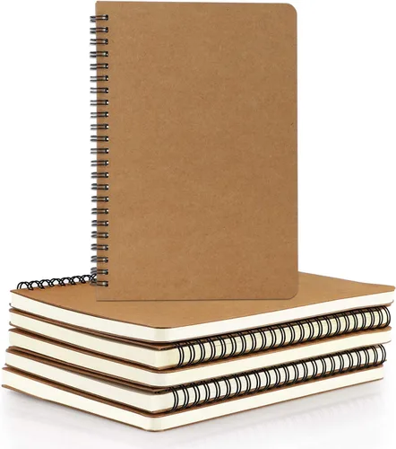 Miniatura 25 de EUSOAR - Cuaderno con espiral rayado, tamaño A5, paquete de 24 de 5.5" x 8.3", 120 páginas, cuaderno universitario con rayas, cuaderno de viaje