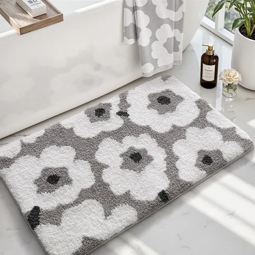 Miniatura 25 de LUMI Alfombra cuadrada de baño de playa, antideslizante, de secado rápido, ultra suave, lavable, absorbente, alfombra de baño con tema mar oceánico