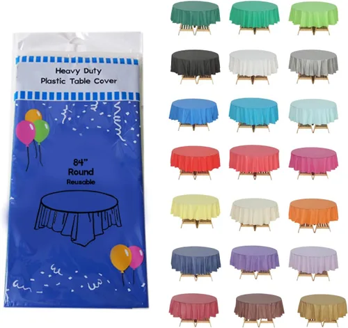 Miniatura 47 de Paquete de 12 manteles de plástico resistentes, reutilizables., Azul Royal Azul real