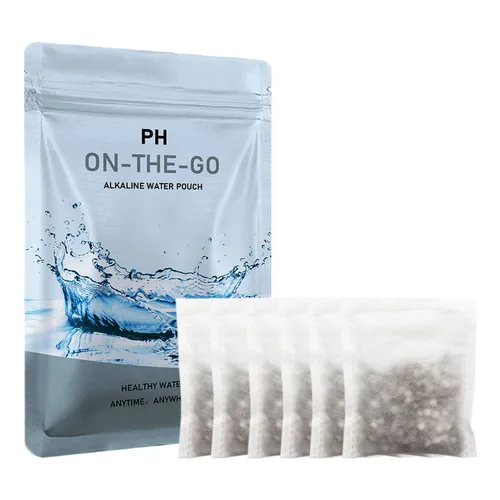 Bolsa de filtro de agua alcalina, paquete de 6, blanco, portátil, capacidad de 416 tazas, elimina toxinas, cloro, productos químicos, metales 2