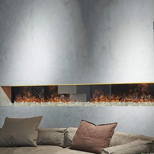 Miniatura 5 de Stanbroil Diamantes de cristal de fuego de 10 libras, vidrio de fuego de 1/2 pulgada para chimenea, hoguera y paisajismo, brillo de hielo de cristal