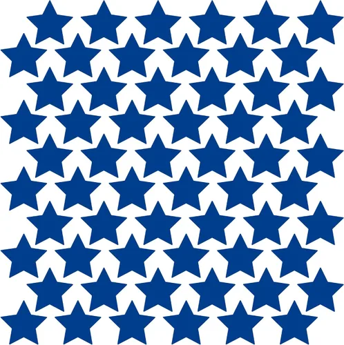 Miniatura 73 de LiteMark Durable Stars, calcomanía roja brillante de 5.5 pulgadas, uso en hormigón liso, azulejos, vidrio, paquete de 8 estrellas Rojo