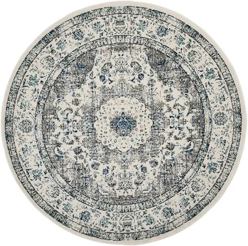 Miniatura 20 de SAFAVIEH Evoke Collection EVK220B Medallón oriental shabby chic de 2'2" x 4', color gris/dorado, no desprende pelusa, alfombra de acento para sala