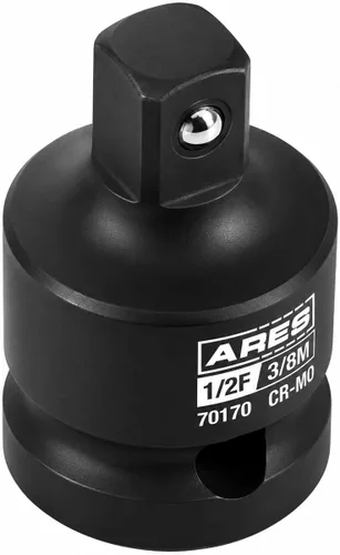 Miniatura 4 de ARES 70170 - Adaptador de toma de impacto de 1/2 pulg. (F) a 3/8 pulg. (M) - Construcción de acero cromo molibdeno que supera los estándares ANSI