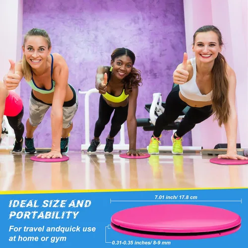 Miniatura 6 de Jenaai 24 unidades (12 pares) deslizadores de núcleo, discos deslizantes de ejercicio a granel para clases de entrenamiento en grupo, deslizador