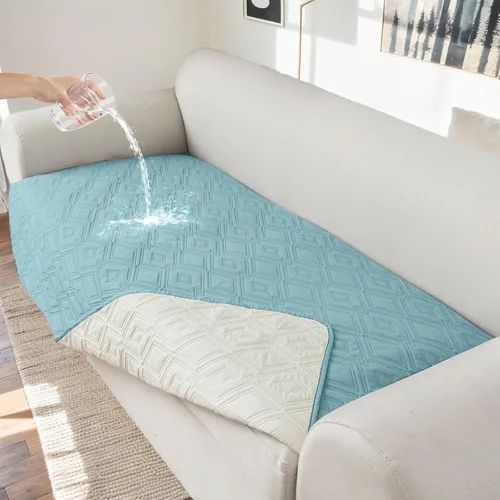 Miniatura 45 de Genina Juego de 2 Fundas de Reposabrazos para Sofá 100% Impermeables, Fundas para Reposabrazos de Sofá, Sillón, Protectores Antideslizantes