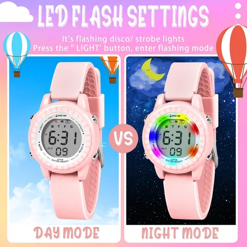 Miniatura 45 de Relojes para niñas y niños, relojes LED impermeables para niños - Los mejores regalos para niños