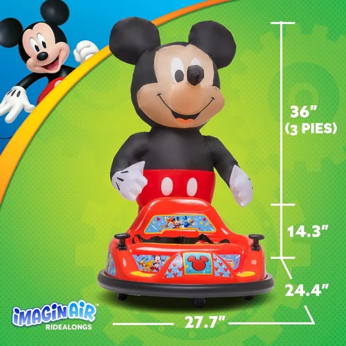 Miniatura 4 de Coche de Choque de Mickey Mouse de 6V para Niños Pequeños - Juguete Montable para Niños Pequeños, Coche de Choque Eléctrico para Niños