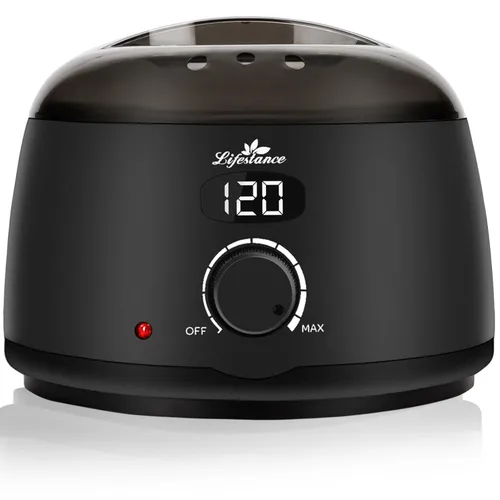Miniatura 10 de Lifestance Kit de depilación para mujeres y hombres - Calentador digital L3 Amethyst Trace, forro de silicona para recipiente de cera, depilación