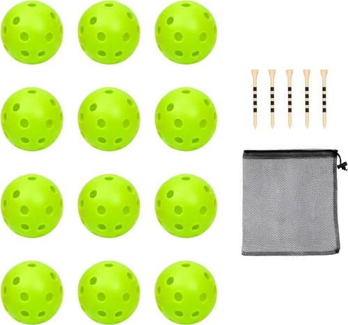 Miniatura 17 de Pelotas de golf de plástico para práctica de vuelo limitado, pelota de entrenamiento de golf hueca para práctica de swing, pelotas de golf