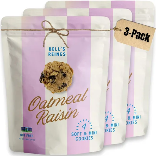 Miniatura 14 de Bell's Reines Galletas de mantequilla, lote pequeño gourmet suave, aperitivos saludables, paquetes de 4 galletas frescas de panadería, paquete de 3