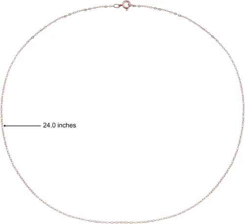Miniatura 35 de Hoops & Loops Collar de plata de ley 925 de 0.035 in de fino y delicado collar de cadena de cable para mujeres, adolescentes, niñas, hombres, 16
