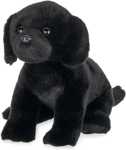 Muñeco de peluche de cachorro Labrador Lil' Jet de Bearington - 20.3 cm de peluche negro realista con pelaje suave y cuerpo acogedor - Peluche de