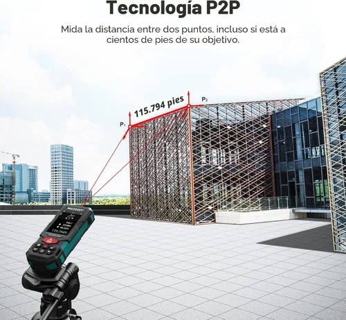 Miniatura 3 de Laser Measure, MiLESEEY Laser Distance Meter, Rechargeable Multifunctional Laser Measurement Tool with Pointfinder Camera,P2P Technology, Perfect