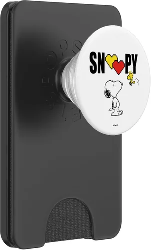 Miniatura 7 de delicoco Peanuts Valentine Snoopy Love PopSocket - Adhesivo PopGrip para iPhone 11, color negro