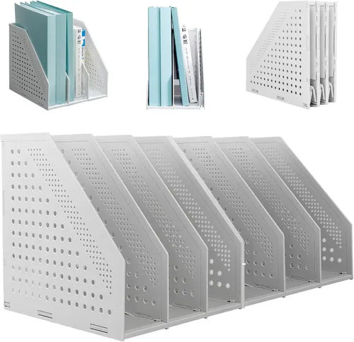Miniatura 8 de SAYEEC 1 pieza Organizador de archivos de revistas plegable de plástico con organizador de carpetas vertical para escritorio, organizador