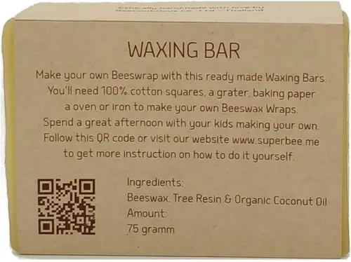 Miniatura 2 de SuperBee - Bloque de cera de abeja para bricolaje con resina de árbol y aceite de coco, barra de 2.65 oz hace hasta 10 envolturas, ingredientes