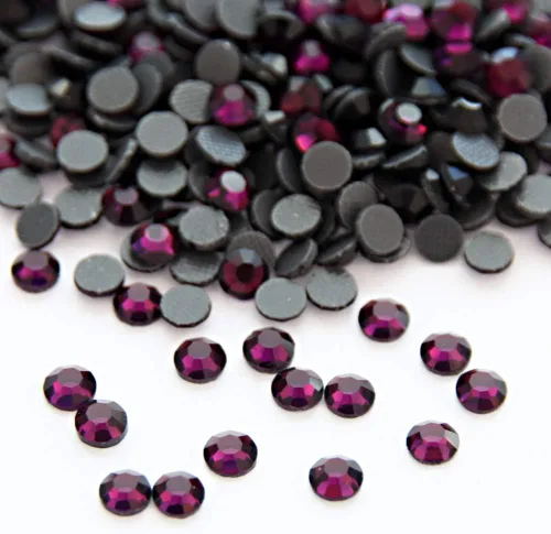 Miniatura 2 de BEADSLAND Diamantes de imitación de cristal Hotfix, piedra cortada a máquina, 2880 unidades/paquete (Amethyst, SS6/2 mm)