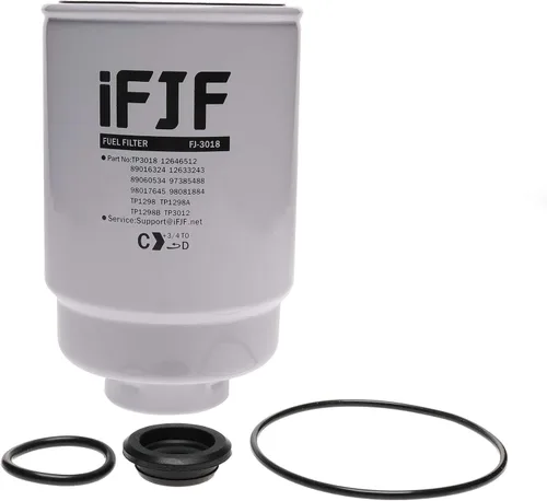 Miniatura 11 de iFJF 12642623 Cabezal de filtro de combustible con carcasa de bomba de combustible manual y lámina de calentamiento y tornillo de purga de aire