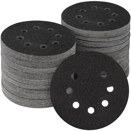 Miniatura 30 de 165 piezas, discos de lija de 5 pulgadas redondos, papel de lija de gancho y bucle para lijadora orbital aleatoria, grano 40 60 80 120 150 240 320