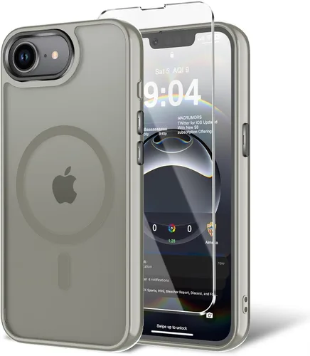 Miniatura 167 de Funda para iPhone 11 con protector de pantalla, compatible con MagSafe, ultra delgada, translúcida, mate, a prueba de golpes, color negro