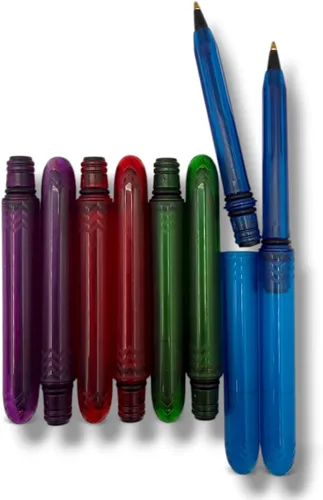 Miniatura 3 de Pokka Paquete de 8 bolígrafos pastel – Lindos, elegantes y funcionales bolígrafos de bolsillo – Bolígrafos de papelería compactos y recargables