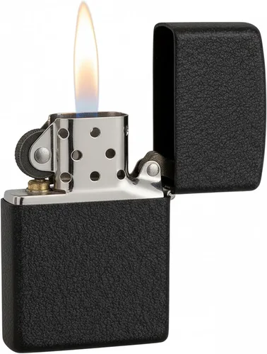 Miniatura 15 de Zippo Encendedor de Bolsillo Clásico con Logo Agrietado Negro