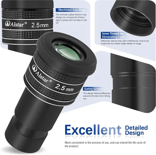 Miniatura 4 de alstar 1.25" 2,5 mm 58-degree Planetario – Ocular para telescopio
