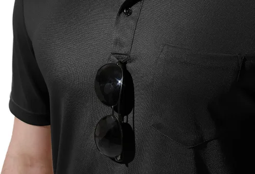 Miniatura 6 de YSENTO Camisas polo para hombre ajuste seco manga corta cuello y bolsillo para golf
