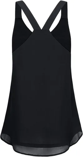 Miniatura 2 de MOQIVGI Camisetas sin mangas de gasa de doble capa con cuello en V y estilo casual para mujer