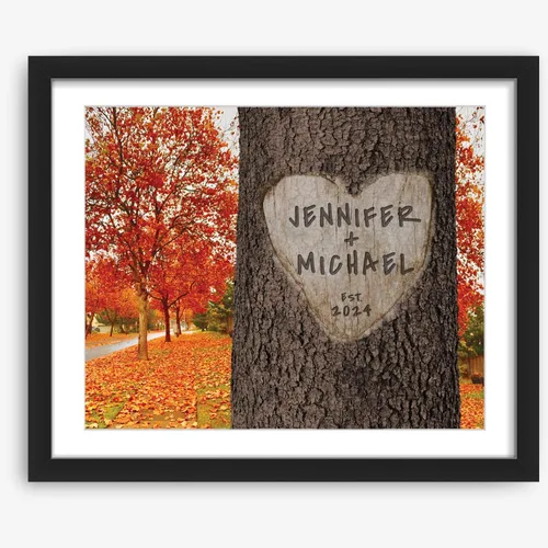 Impresión personalizada para parejas y familias – Regalo de boda, aniversario o nuevo hogar – Nombres y fecha personalizados – Arte de pared