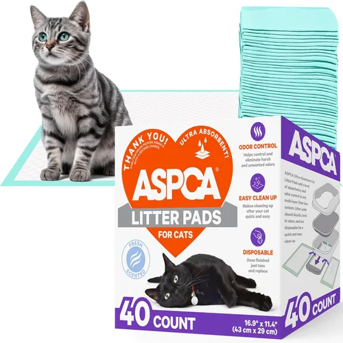 Miniatura 13 de ASPCA Recambios de almohadillas perfumadas de limón para gatos para sistema de caja de arena, tamaño 16.9 x 11.4 pulgadas, paquete de 20