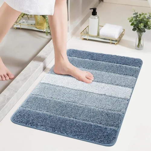 Miniatura 29 de COSY HOMEER Alfombras de baño de 24 x 17 pulgadas, ultra suaves y absorbentes, con respaldo de TPR antideslizante, lavable a máquina, alfombra Beige