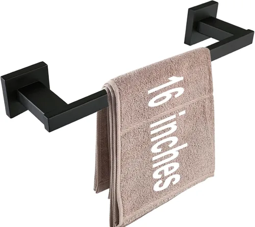 Miniatura 13 de LANC Toallero de mano para baño, montado en la pared, de níquel cepillado, toallero de baño de acero inoxidable de 12 pulgadas para inodoro
