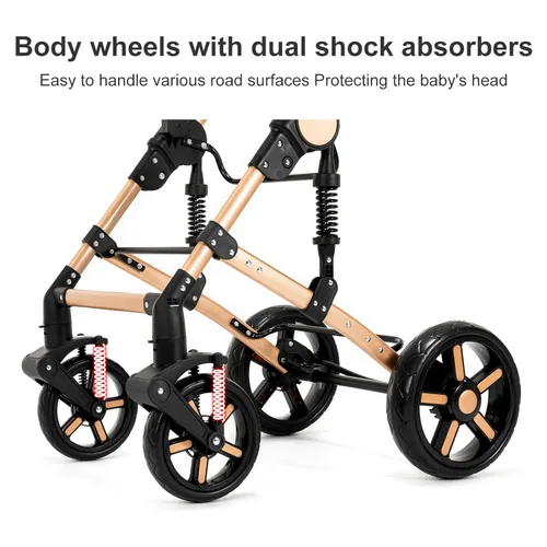 Miniatura 7 de Cochecito de bebé 2 en 1, cochecito convertible, cochecito de bebé estándar reversible, cochecito de bebé portátil, carriola para bebé, silla de 2
