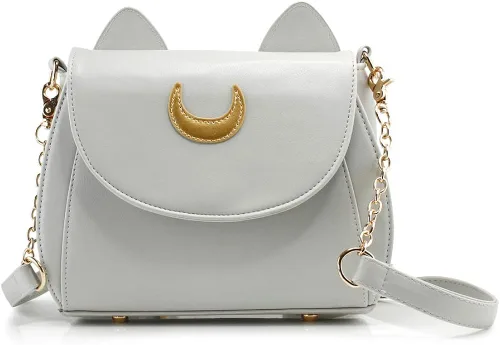 Oct17 Moon Luna Design Monedero Kitty Cat Satchel bolso de hombro diseñador mujeres bolso Tote PU cuero Sailer Style