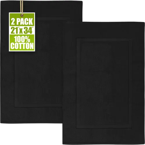 Utopia Towels Alfombra de algodón con banda, tapetes de baño, no es una alfombra de baño, 21 por 34 pulgadas / 53.34 x 86.36 cm, 100% algodón hilado