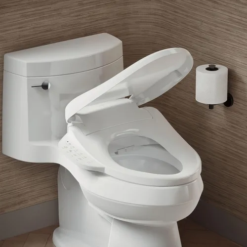 Miniatura 2 de Kohler PureWash E590 Asiento de Inodoro Bidé Alargado con Calefacción, Blanco con Panel Lateral, Agua Tibia, Secadora, Tapa de Cierre Silencioso